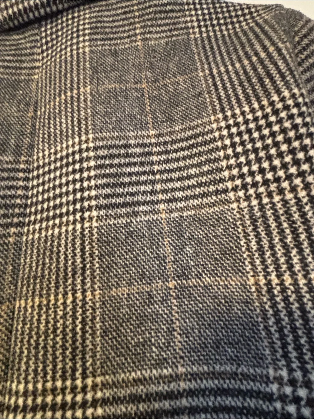 Nine West Gray Plaid Pea Coat